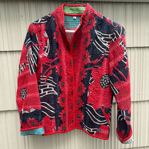 Jackets & Blazers - Vintage Cotton Kantha Quilted Blazer